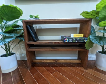 TV Bench | Wood Media Console | Wooden Storage | Living Room Bench | TV Console