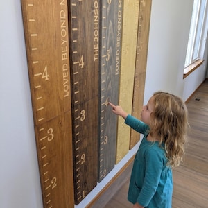 Family Growth Chart Custom Engraved Ruler - Measure 5.6 or 6.6 FT Tall