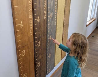 Family Growth Chart Custom Engraved Ruler - Measure 5.6 or 6.6 FT Tall
