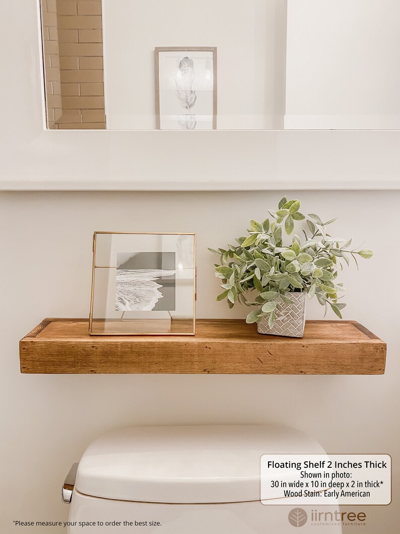 Wood Floating Shelf 2inches Thick 12inches Deep Rustic Etsy