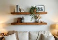 SET OF TWO Wood Floating Shelves - Custom Width, Depth & Thickness - 3" Thick Default product logo