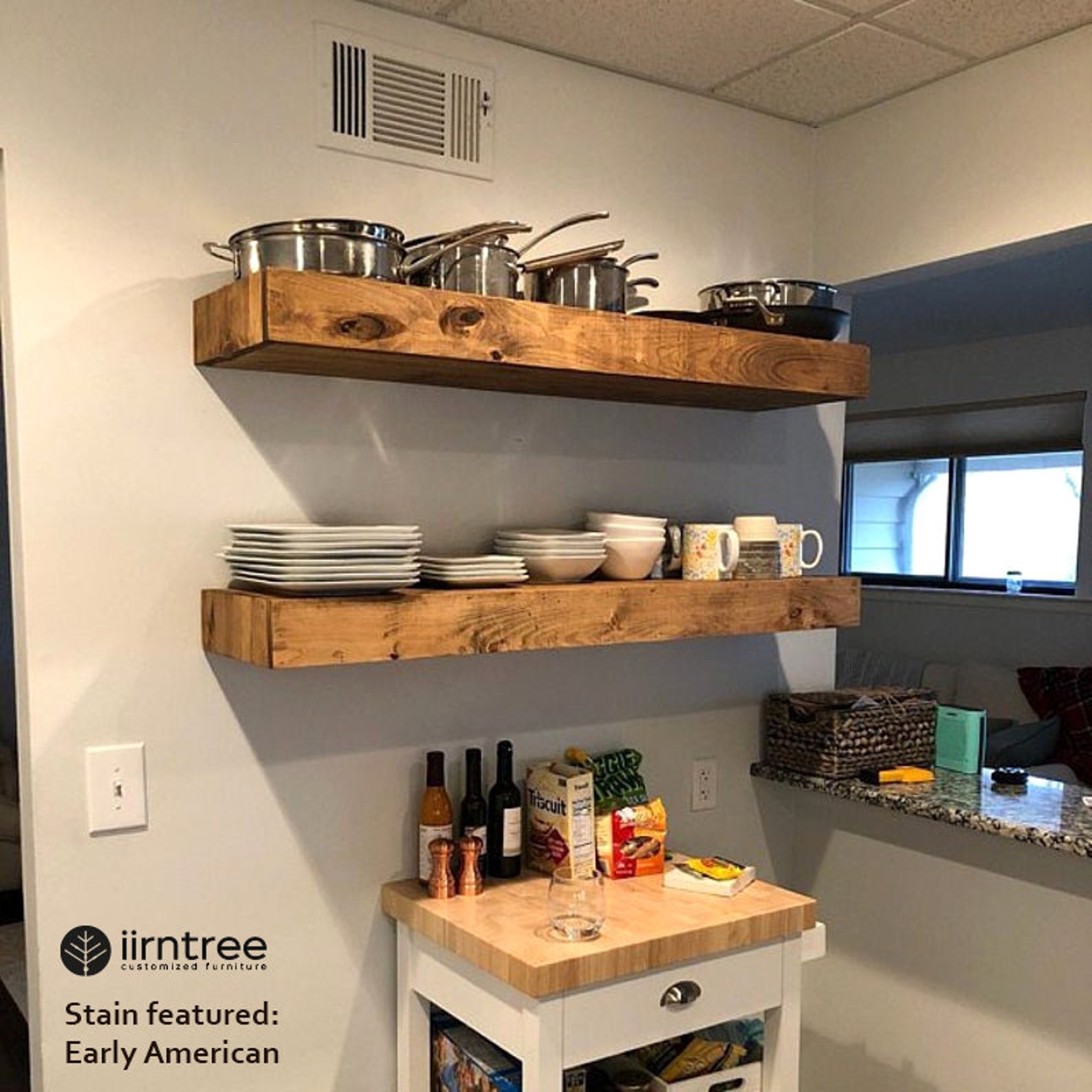 Wood Floating Shelves 14inches Deep Rustic Shelf Etsy