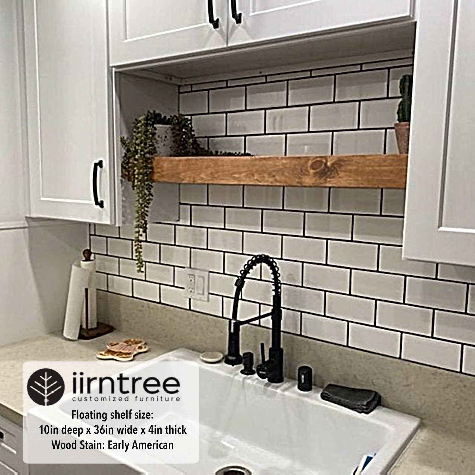 FREE SHIPPING Wood Floating Shelves 10 inch deep Rustic Etsy
