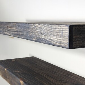 Distressed Wood Floating Shelf - 12" Deep - 3" Thick - Etsy