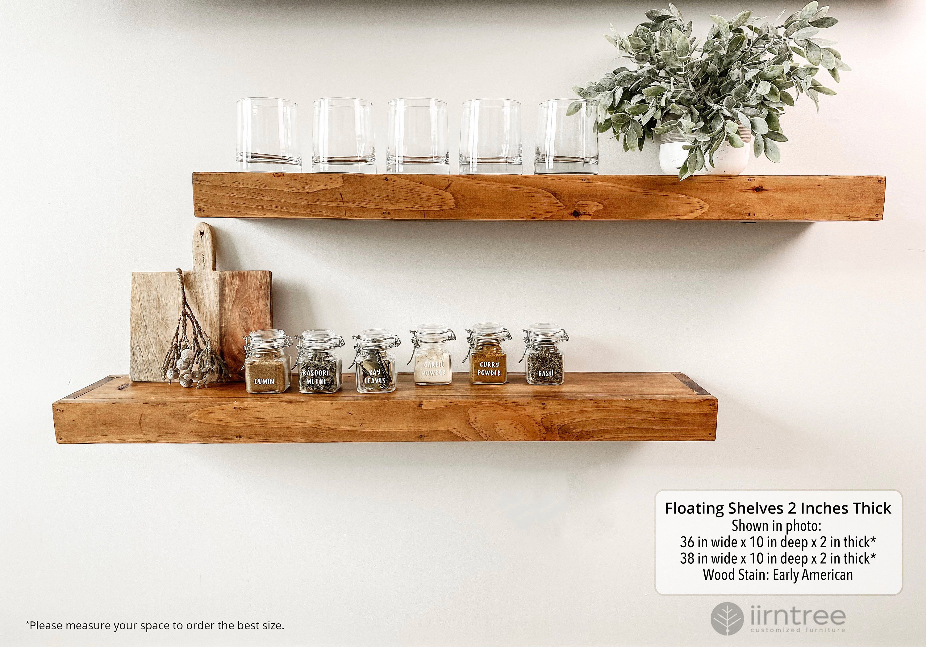 Hand Torched Wood Shelving, Rustic Wood Shelving, Farmhouse Wood