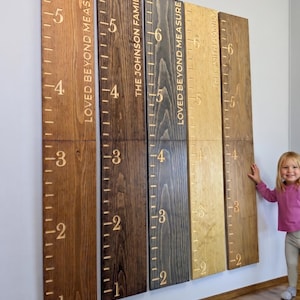 Family Growth Chart Custom Wall Ruler - 5 or 6 Feet