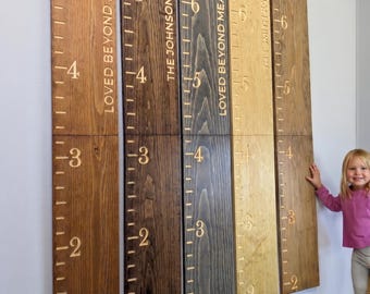 Family Growth Chart Custom Wall Ruler - 5 or 6 Feet