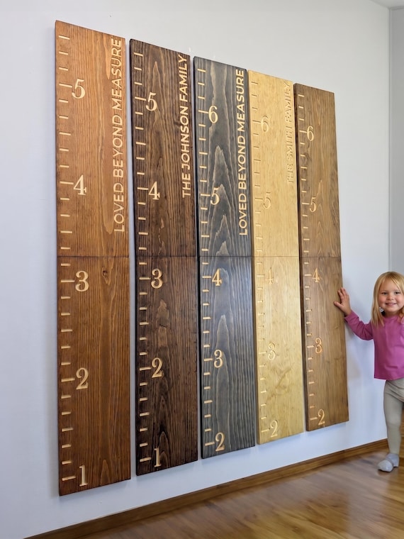 Family Growth Chart Custom Wall Ruler - 5 or 6 Feet