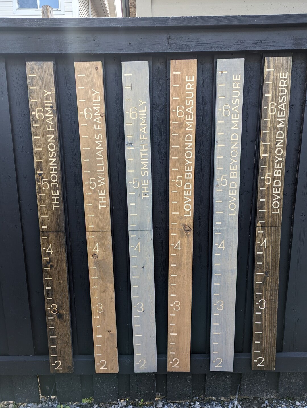 Family Name Growth Chart Ruler Engraved Family Name Ruler Wall Ruler