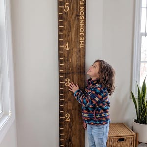 Family Growth Chart Custom Wall Ruler - 5 or 6 Feet image 7
