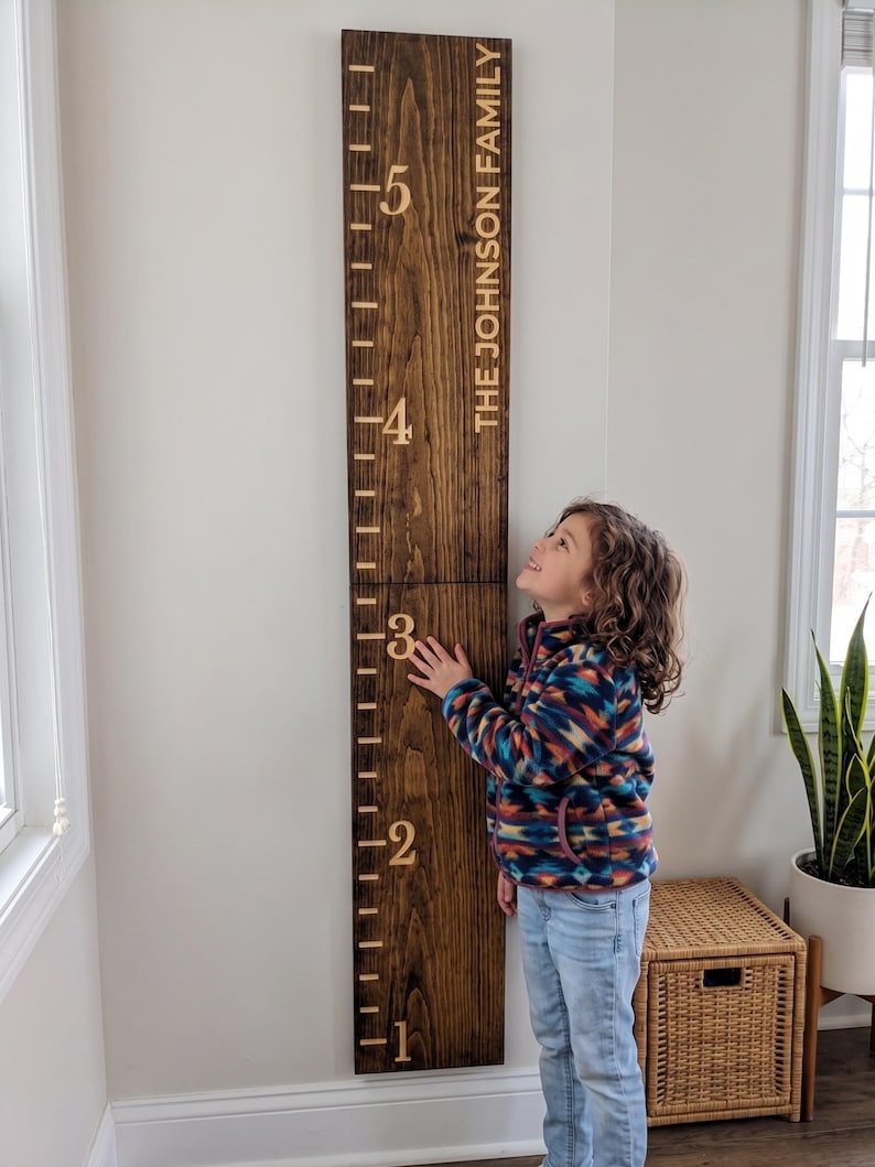 Family Growth Chart Custom Wall Ruler - 5 or 6 Feet image 7