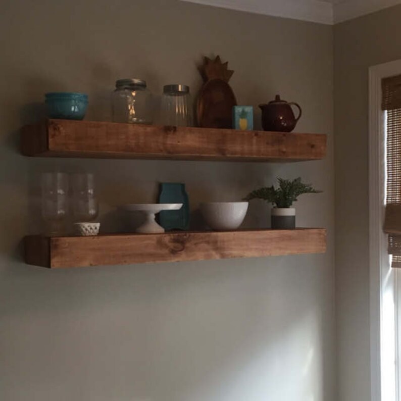Wood Floating Shelves 10 Inches Deep Rustic Shelf 50