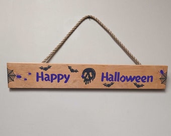 Halloween Sign | Spooky Signage | Seasonal Décor | Autumn Theme | Happy Halloween Sign | Home Décor Sign | Trick or Treat Accessory