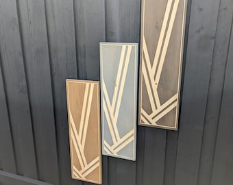 Geometric Abstract Wood Wall Art