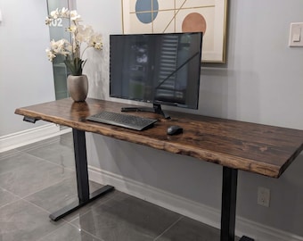 Live Edge Electric-Adjustable Standing Desk