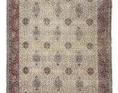 Home Decor Oushak Style Handwoven Wool Rug, Oriental Design Living Room Rug, Distressed Boho Rustic Decor Persian Style Floor Rug 6.7 4.6ft