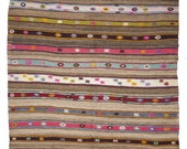 Vintage Decor Persian Area Kilim Living Room, Moroccan Style Handwoven Wool Rug, Bohemian Decor Rustic Rug, Colorful Turkish Rug7.4 4.8 ft