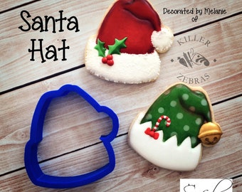 Santa Hat Cookie Cutter STL Files: Christmas Baking, 3D-Printing (5-Sizes, Digital Download)