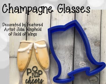 Champagne Glasses Cookie / Fondant Cutter