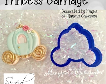 Princess Carriage Cookie Cutter STL-bestanden: 7 maten, Assepoester, pompoen (digitale download)