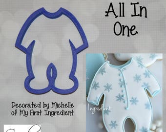 All In One / Baby PJs / Sleeper / Footie Cookie and Fondant Cutter