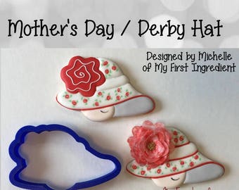 Mother's Day - Derby Hat Cookie / Fondant Cutter