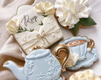 Sweet Tea Cookie Cutter STL Files: 4-Piece, Wedding, Bridal Shower, Tea Party, Teapot (Download)