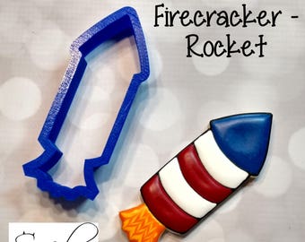 Firecracker Rocket Cookie / Fondant Cutter