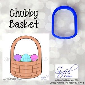 Molliger Korb 2 Größen Cookie Cutter STL-Dateien & PNG Clipart, Print at Home, Ostern, Fondant Clay, Zuckerkekse, Osterkorb, Backen, Cute