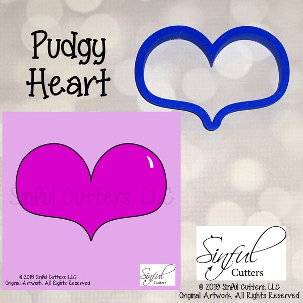 Pudgy Heart - Valentine's Day Cookie / Fondant Cutter