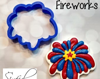 Vuurwerk Cookie / Fondant Cutter