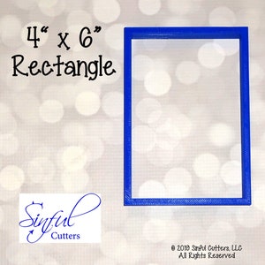 Rectangle Cookie Cutter STL File: 4x6 Frame (Digital Download)
