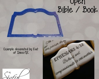 Open Book Cookie Cutter STL Files: Bible, Baking, School (5 Sizes, Digital Download)