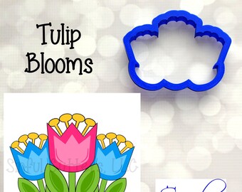 Tulip Blooms Cookie / Fondant Cutter