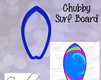 Chubby Surfboard Cookie Cutter / Fondant Cutter / Clay Cutter