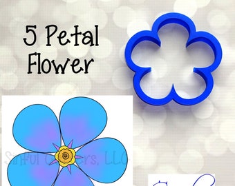Five Petal Flower Cookie / Fondant Cutter