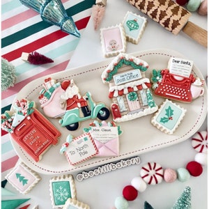 Cartas a Papá Noel, 6 cortadores de galletas, archivos STL para imprimir en casa, fondant navideño, arcilla, repostería, galletas de azúcar, descarga instantánea, BeStillBakery