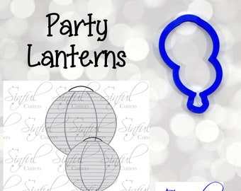 Party Lanterns - Wedding / Birthday Cookie Cutter / Fondant Cutter / Clay Cutter