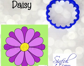 Daisy Cookie Cutter STL-bestanden en png-afbeeldingen: bloemen, Moederdag, bakken (4 maten, digitale download)