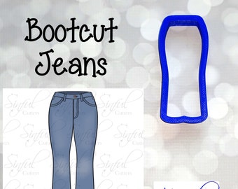 Bootcut Jeans Fall Cookie / Fondant / Clay Cutter