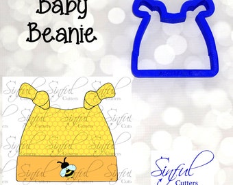 Baby Beanie Cookie Cutter STL & PNG Files: 3.5" Baby Shower Baking (3D-Printing Download)