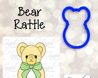 Bear Rattle - Baby Shower Cookie Cutter / Fondant Cutter / Clay Cutter