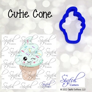 Cutie Cone - Ice Cream - Summer Cookie Cutter / Fondant Cutter / Clay Cutter