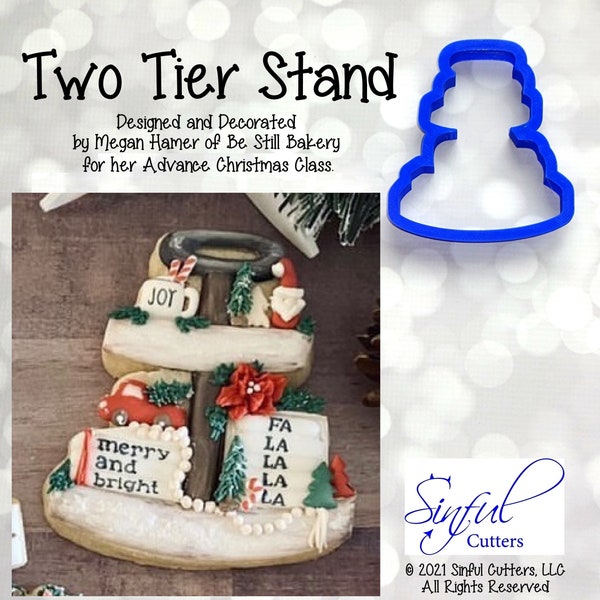 Two Tier Stand - Christmas and Fall Cookie Cutter / Fondant Cutter / Clay Cutter