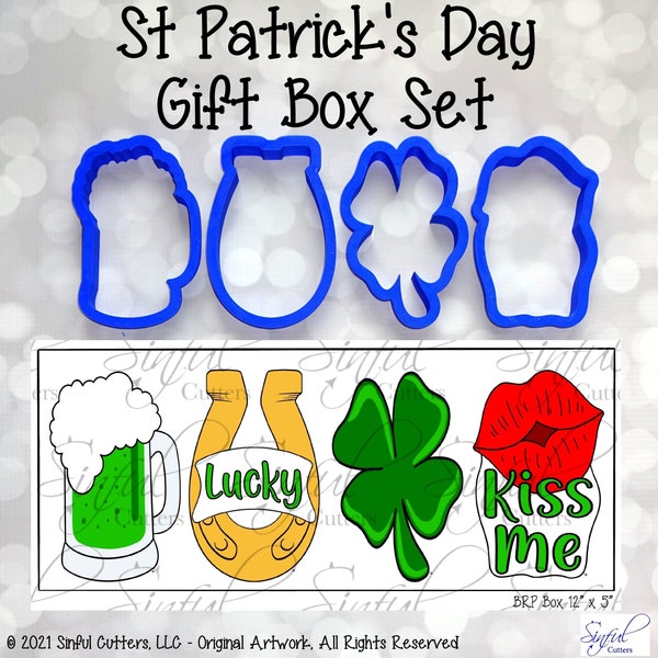 St. Patrick's Day Gift Box Set - Cookie / Fondant / Clay Cutters