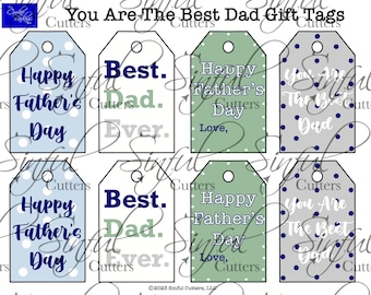 Printable Gift Tags - You're the BEST Dad 3.5" Gift Tags - Father's Day - Instant Download PDF