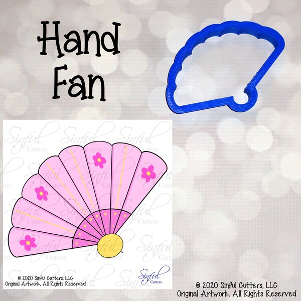 Hand Fan - Oriental Cookie / Fondant / Clay Cutter