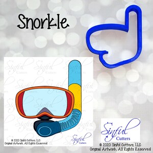 "Schnorchel Ausstechform STL Dateien & PNG Clipart ""Sommer Back"" (3-Größen, digitaler Download)"