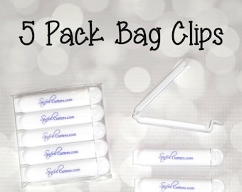 5 Pack Bag Clips for Pastry Bags, Piping Bags, Tipless Bags