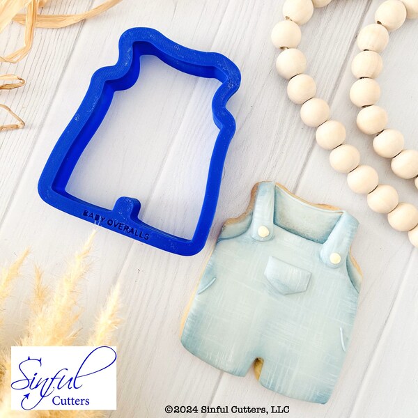 Baby Overalls - Baby Cookie Cutter / Fondant Cutter / Clay Cutter